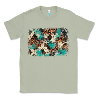 Matcha turquoise glitter cowhide background Classic Tee - BarkalooDesign