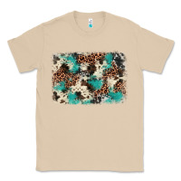 Mushroom turquoise glitter cowhide background Classic Tee - BarkalooDesign