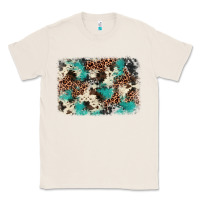 Natural turquoise glitter cowhide background Classic Tee - BarkalooDesign