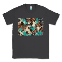 Smoke turquoise glitter cowhide background Classic Tee - BarkalooDesign