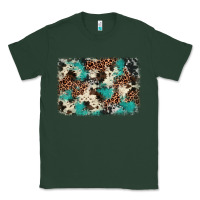 Sports Green turquoise glitter cowhide background Classic Tee - BarkalooDesign