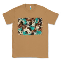 Toasted Coconut turquoise glitter cowhide background Classic Tee - BarkalooDesign