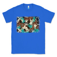 True Royal turquoise glitter cowhide background Classic Tee - BarkalooDesign