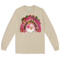 Mushroom pink christmas rainbow Long Sleeve Tee - AdoDesignShop