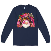 Navy pink christmas rainbow Long Sleeve Tee - AdoDesignShop