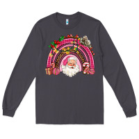 Smoke pink christmas rainbow Long Sleeve Tee - AdoDesignShop