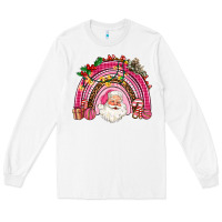 White pink christmas rainbow Long Sleeve Tee - AdoDesignShop