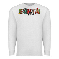Oatmeal Heather western christmas santa claus sunflowers and cactus Premium Sweatshirt - Jasminsmagicworld