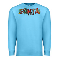 Ocean Blue western christmas santa claus sunflowers and cactus Premium Sweatshirt - Jasminsmagicworld