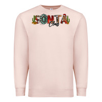 Pale Pink western christmas santa claus sunflowers and cactus Premium Sweatshirt - Jasminsmagicworld