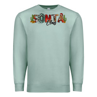 Seafoam western christmas santa claus sunflowers and cactus Premium Sweatshirt - Jasminsmagicworld