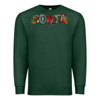 Sports Green western christmas santa claus sunflowers and cactus Premium Sweatshirt - Jasminsmagicworld