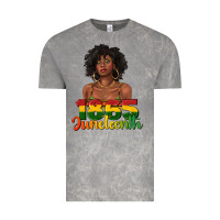 Cloud Rock 1865 juneteenth with afro black woman Vintage Tee - texasbilliewilder