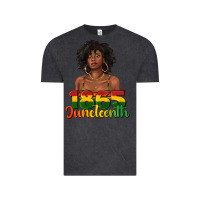 Vintage Black 1865 juneteenth with afro black woman Vintage Tee - texasbilliewilder