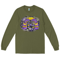 Army Green halloween rainbow Long Sleeve Tee - CowhideDigitalArt
