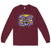 Burgundy halloween rainbow Long Sleeve Tee - CowhideDigitalArt