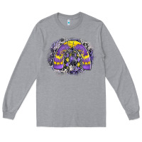 Heather Grey halloween rainbow Long Sleeve Tee - CowhideDigitalArt