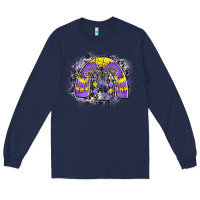 Navy halloween rainbow Long Sleeve Tee - CowhideDigitalArt