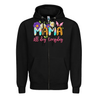 Black mama all day everyday Zipper Hoodie - Artiststas