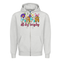 Dove Grey mama all day everyday Zipper Hoodie - Artiststas