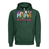 Sports Green mama all day everyday Zipper Hoodie - Artiststas