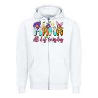 White mama all day everyday Zipper Hoodie - Artiststas