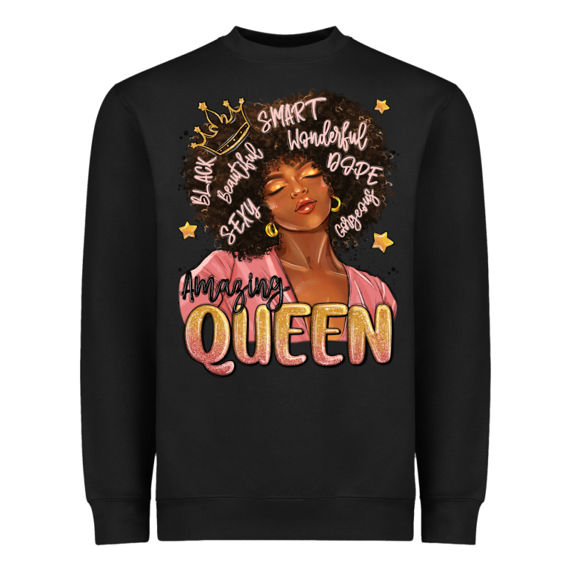 Black Queen Heavyweight Sweatshirt by MaliasSmallBusiness | Teevron