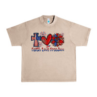 French Oak faith love freedom Urban Heavy Tee - Zillion Design Studio
