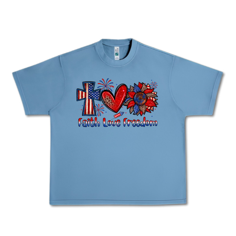 Faith Love Freedom Urban Heavy Tee by Zillion Design Studio | Teevron