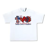 White faith love freedom Urban Heavy Tee - Zillion Design Studio