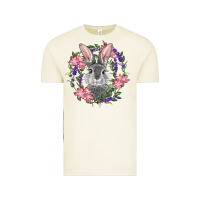 Vintage Arctic Easter Bunny With Floral Wreath Vintage Tee - RanaPortraitStore