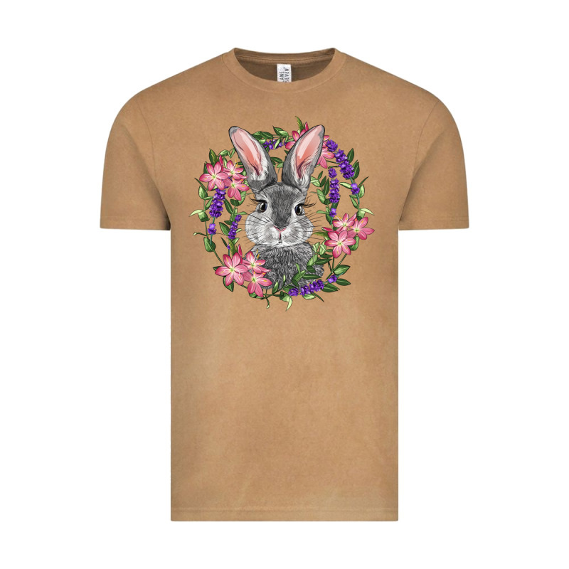 Easter Bunny With Floral Wreath Vintage Tee by RanaPortraitStore | Teevron