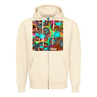 Sandshell football tie dye gemstone sunflower seamless pattern Zipper Hoodie - JahusDesignShop