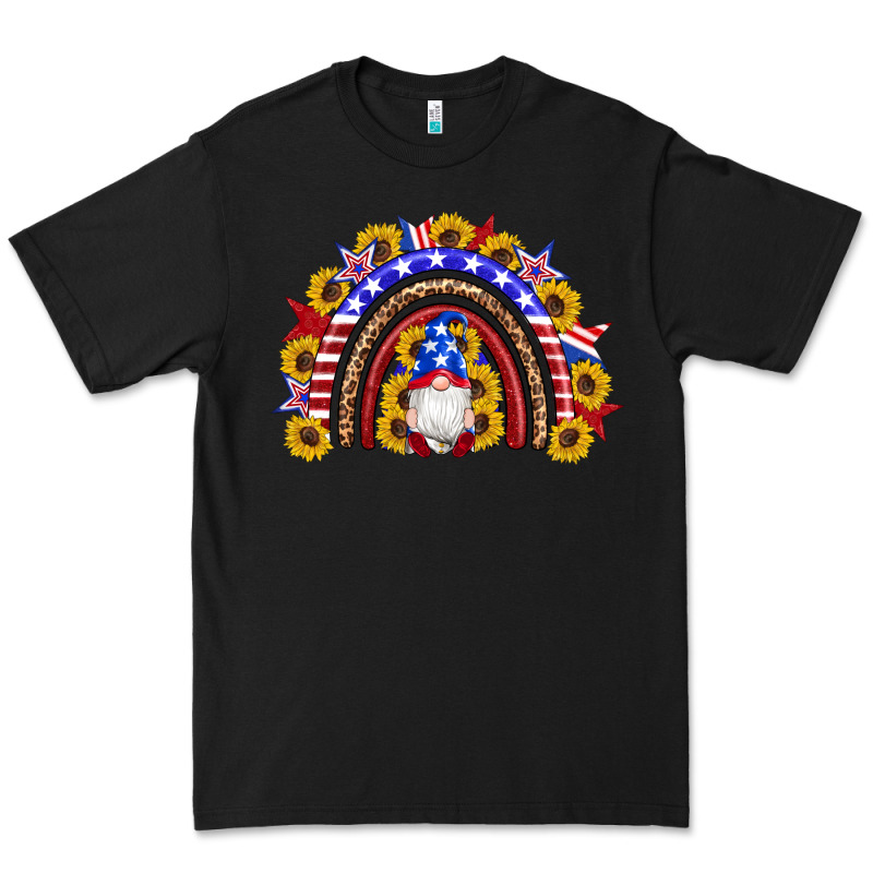American Flag Gnomes Sunflowers Rainbow Premium Tee by Artiststas | Teevron