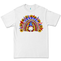 White american flag gnomes sunflowers rainbow Premium Tee - Artiststas