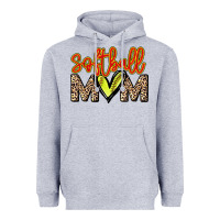 Heather Grey softball mom Heavyweight Hoodie - NancyCooperArtShop