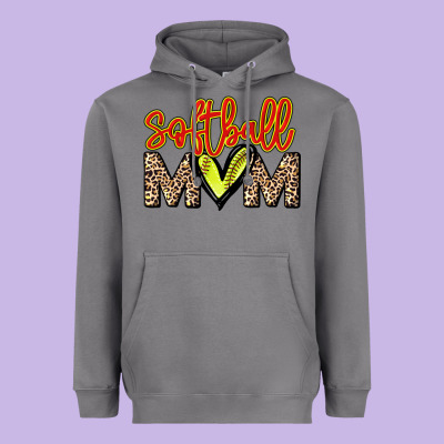 Softball Mom Heavyweight Hoodie Designed By Nancycooperartshop