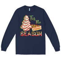 Navy tis the season Long Sleeve Tee - FaDigitalArtStudio