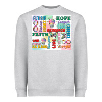 Heather Grey autism Heavyweight Sweatshirt - MaliasSmallBusiness