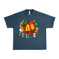 Midnight Navy a plus teacher Urban Heavy Tee - texasbilliewilder