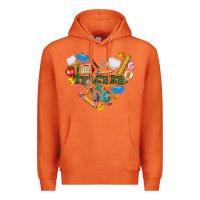 Carrot teacher heart Premium Hoodie - NancyCooperArtShop