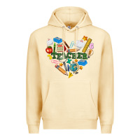 Pina Colada teacher heart Premium Hoodie - NancyCooperArtShop