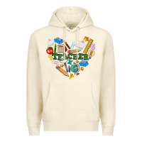 Sandshell teacher heart Premium Hoodie - NancyCooperArtShop