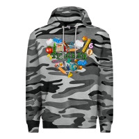Slate Camo teacher heart Premium Hoodie - NancyCooperArtShop