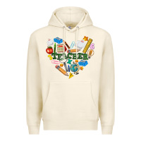 Tofu teacher heart Premium Hoodie - NancyCooperArtShop