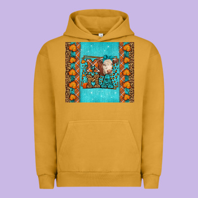 Western Fall Cow Mama Urban Hoodie Designed By Lillyallendesigns