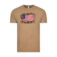 Vintage Coffee america leopard glitter flag Vintage Tee - Zillion Design Studio