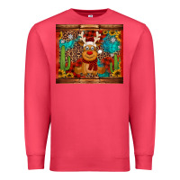 Cardinal western christmas reindeer Premium Sweatshirt - Jasminsmagicworld