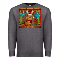 Charcoal Heather western christmas reindeer Premium Sweatshirt - Jasminsmagicworld