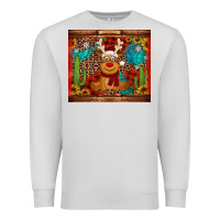 Dove Grey western christmas reindeer Premium Sweatshirt - Jasminsmagicworld